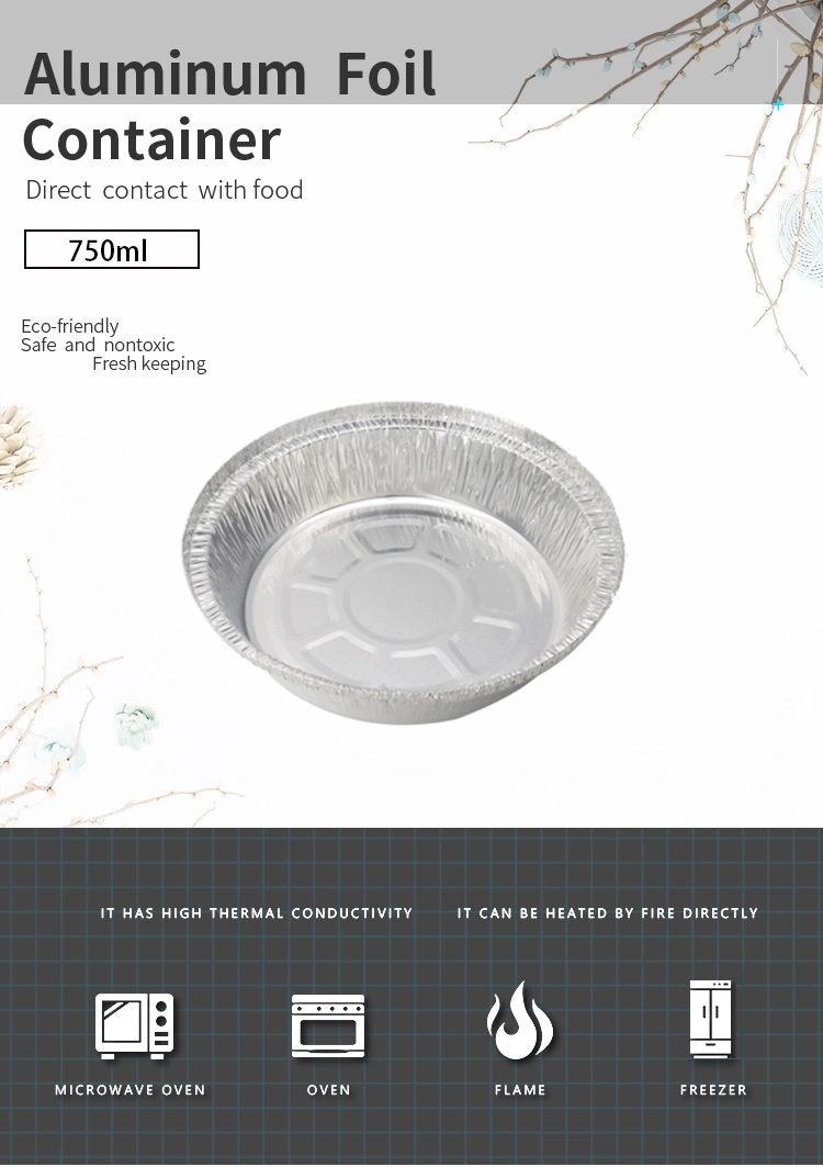 Factory Directly 7 Inch Disposable Aluminum Foil Pizza Pan/Tray Round Aluminium Foil Container with Lid