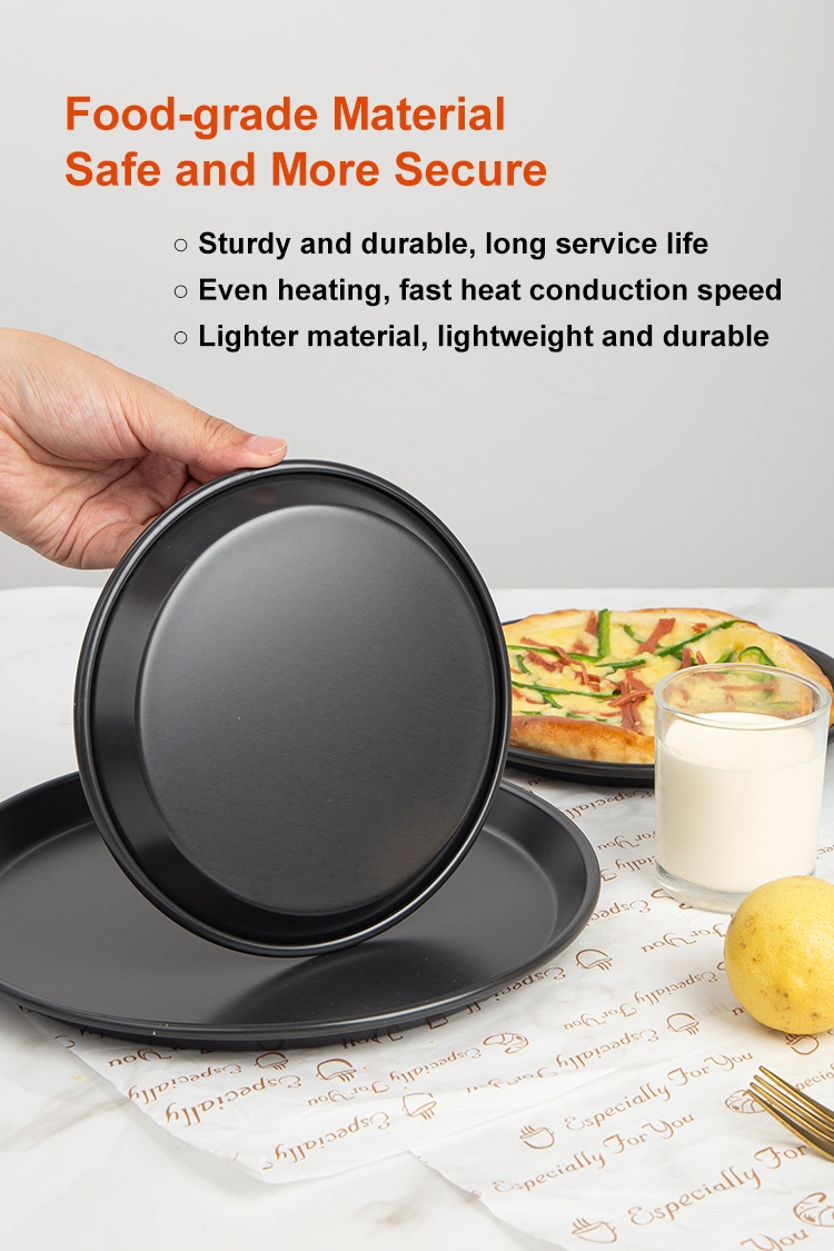 Bakeware Used Oven Cake Baking Tools Deep Pizza Pan Plate Carbon Steel Round Baking Dishes Set